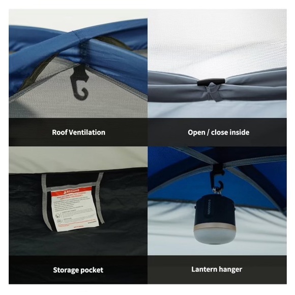 IDOOGEN Navy Blue and Gray Tent - Picture 3 of 11